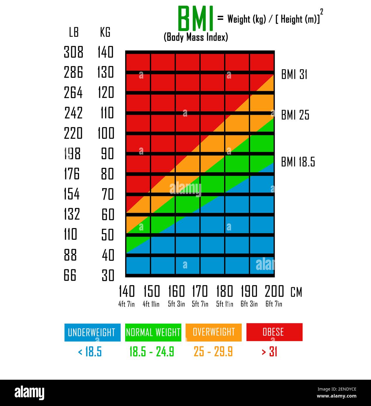 Gráfico de IMC saludable